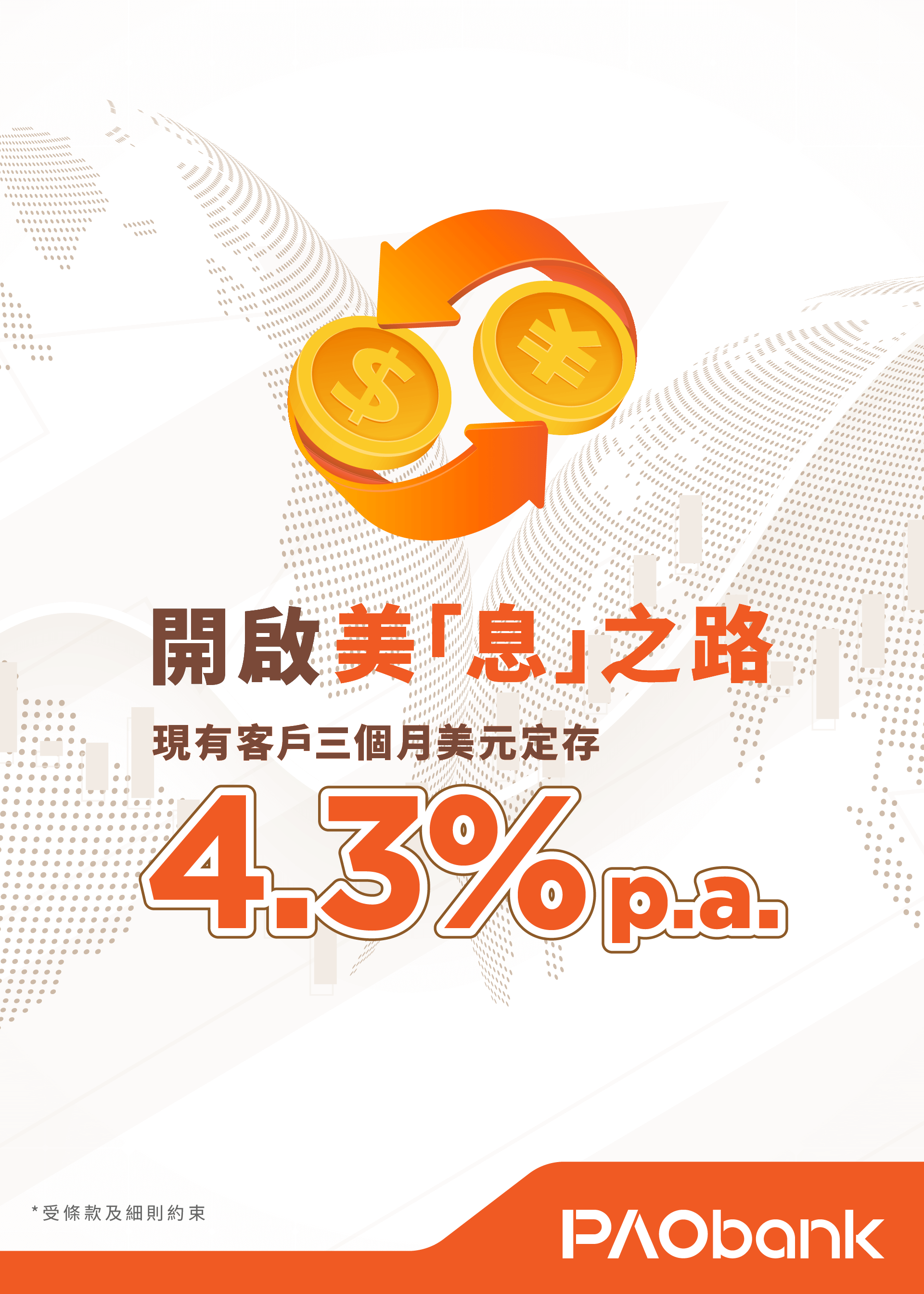 PAObank - 開啟美「息」之路  現有客戶美元定存優惠